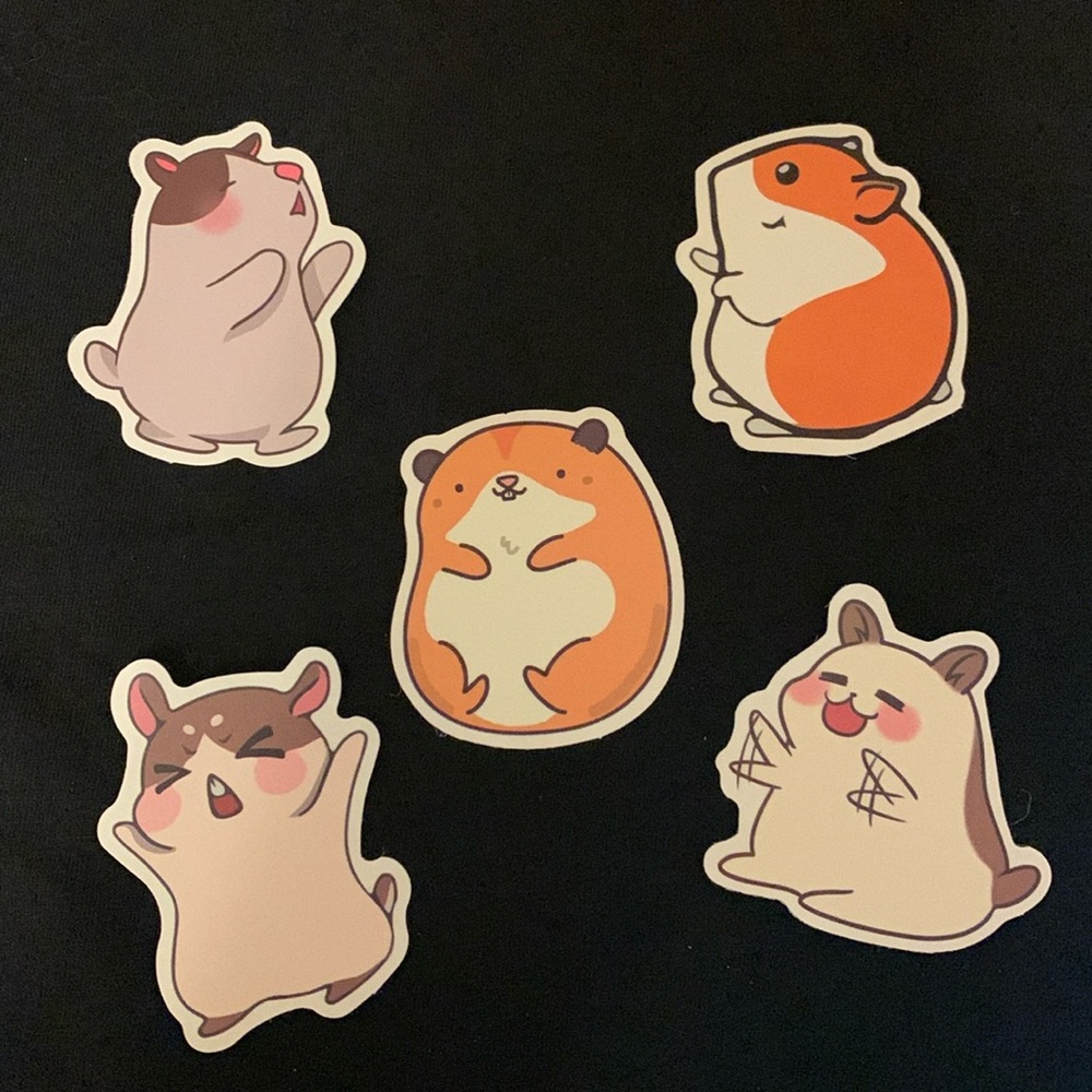 Hamster sticker set